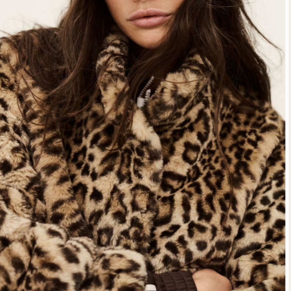 NWT ba&sh Leopard Print Faux Fur Jacket - Picture 6 of 8